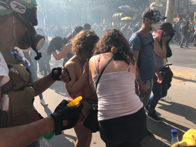 Dans la manifestation parisienne, le 21 septembre 2019. Â© MG