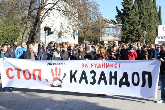 Protestations populaires contre les projets miniers en Macédoine du Nord