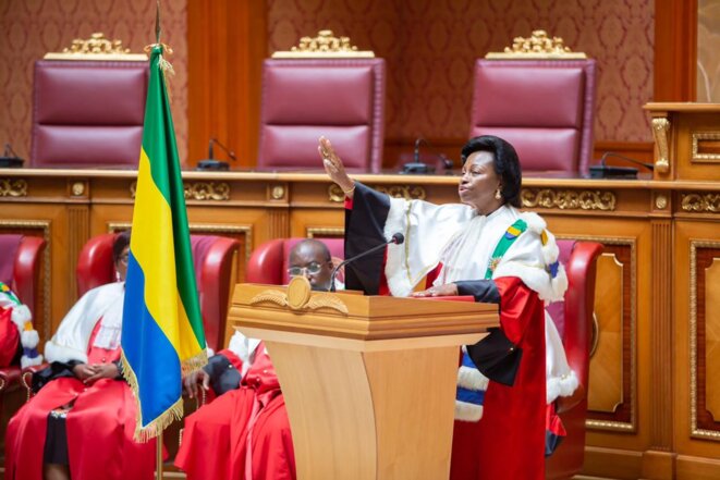 Gabon – Madame Marie-Madeleine Mborantsuo – Président de la cour constitutionnelle. Gabon – Madame Marie-Madeleine Mborantsuo – Président de la cour constitutionnelle.