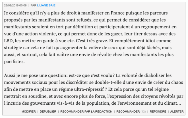 https://www.mediapart.fr/journal/france/220919/le-maintien-de-l-ordre-ne-doit-pas-entraver-le-droit-de-manifester/commentaires https://www.mediapart.fr/journal/france/220919/le-maintien-de-l-ordre-ne-doit-pas-entraver-le-droit-de-manifester/commentaires