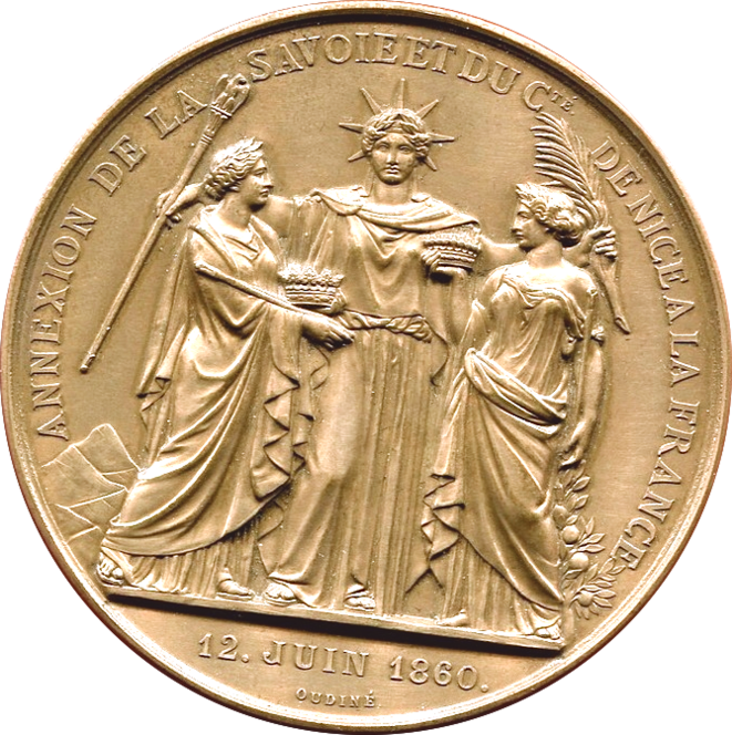 medaille-doudine-napoleon-iii-annexion-de-la-savoie-1860
