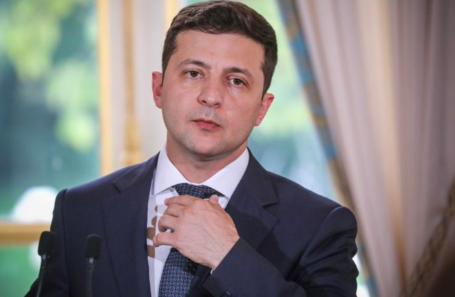 Le président ukrainien, Volodymyr Zelenski, lors d'une visite à Paris le 17 juin 2019. © Reuters Le président ukrainien, Volodymyr Zelenski, lors d'une visite à Paris le 17 juin 2019. © Reuters