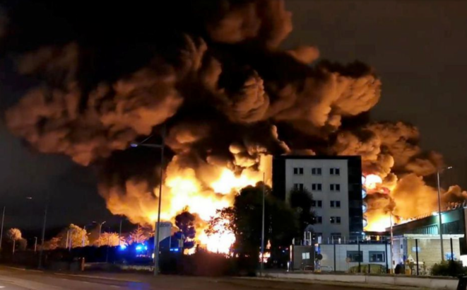 Incendie de l'usine Lubrizol, le 26 septembre 2019. © Reuters
