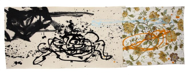 Luc Rigal, « Floramabilités I », acrylique sur deux toiles assemblées, 40 x 116 cm, 2019 Luc Rigal, « Floramabilités I », acrylique sur deux toiles assemblées, 40 x 116 cm, 2019