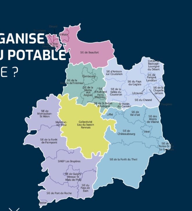 L'ille-et-Vilaine se partage en plusieurs syndicats amenant l'eau potable. Sur votre facture, l'assainissament est à la charge de la commune, et on considère que vous rejetez autant que ce que vous prélevez. Et l'on en déduit le côut du mètre cube d'eau consommé. L'ille-et-Vilaine se partage en plusieurs syndicats amenant l'eau potable. Sur votre facture, l'assainissament est à la charge de la commune, et on considère que vous rejetez autant que ce que vous prélevez. Et l'on en déduit le côut du mètre cube d'eau consommé.
