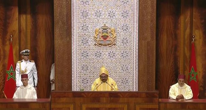 Le roi Mohammed VI du Maroc au Poarlement Le roi Mohammed VI du Maroc au Poarlement