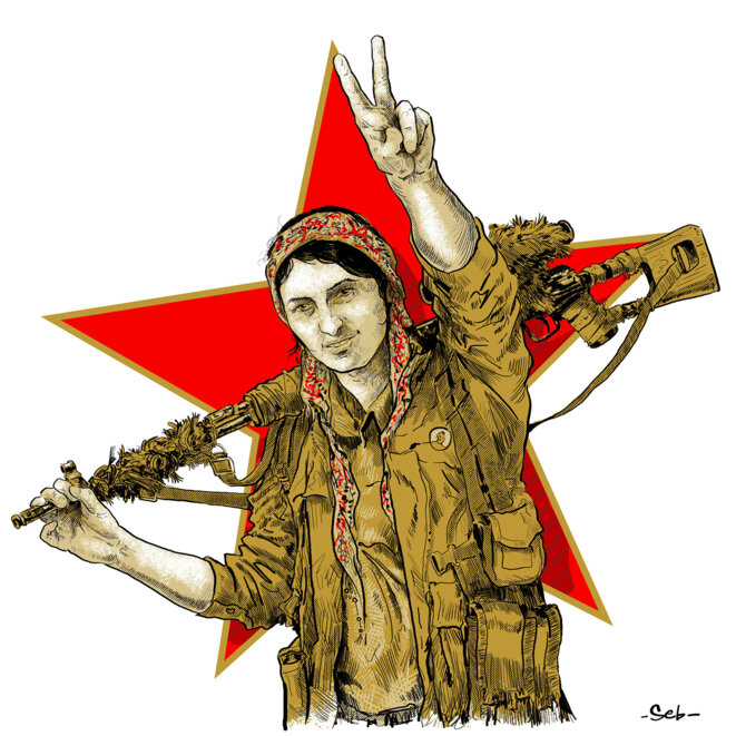 Soutien aux YPG - YPJ © Sébastien Brunel Soutien aux YPG - YPJ © Sébastien Brunel