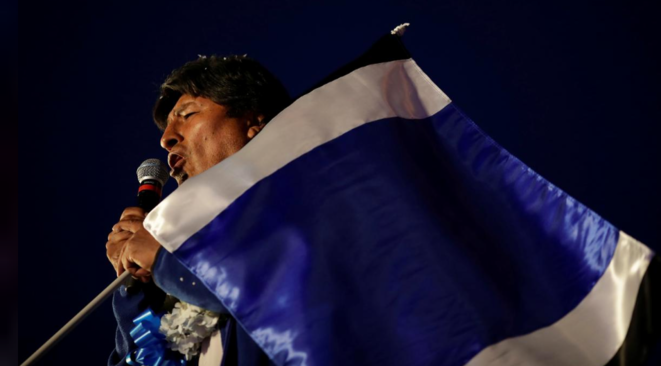 Evo Morales, lors de son dernier meeting, le 16 octobre. © Reuters Evo Morales, lors de son dernier meeting, le 16 octobre. © Reuters