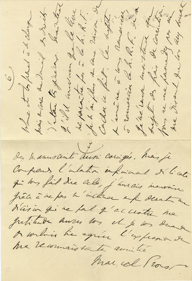 Lettre de Proust Lettre de Proust