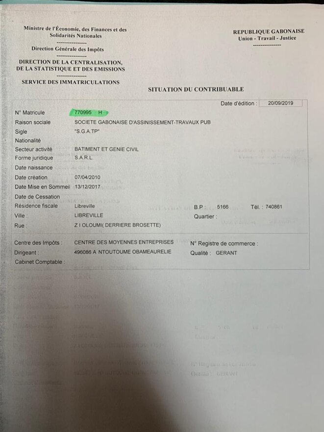 SGA TP - Dirigeante - Aurélie NTOUTOUME OBAME – En qualité de Gérant. SGA TP - Dirigeante - Aurélie NTOUTOUME OBAME – En qualité de Gérant.