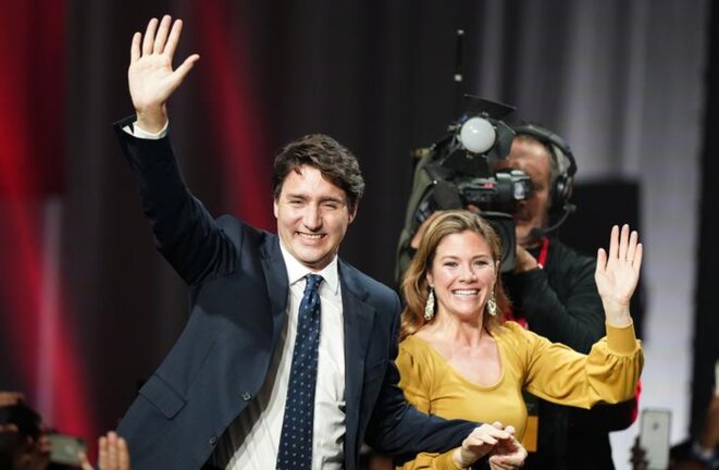 Le premier ministre canadien Justin Trudeau et son épouse, Sophie Grégoire Trudeau, à Montréal (Canada) le 22 octobre. © REUTERS/Carlo Allegri Le premier ministre canadien Justin Trudeau et son épouse, Sophie Grégoire Trudeau, à Montréal (Canada) le 22 octobre. © REUTERS/Carlo Allegri