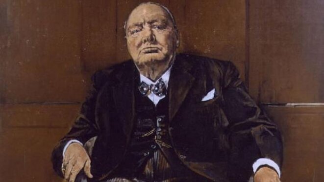 Le portrait de Churchill par Sutherland. © DR Le portrait de Churchill par Sutherland. © DR
