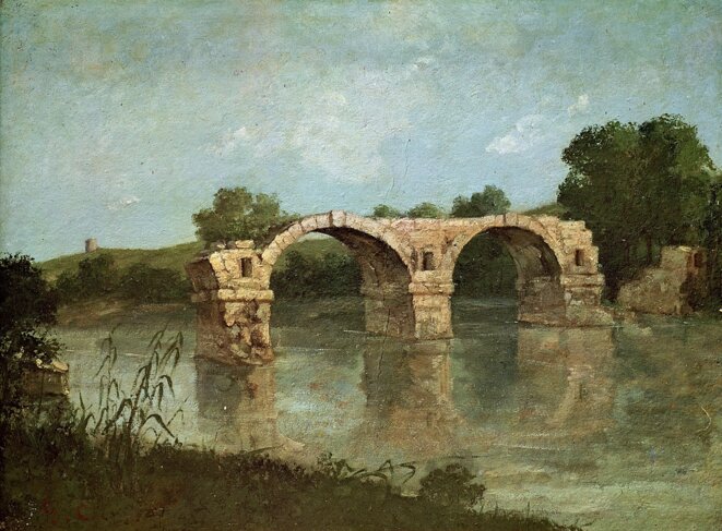 Gustave Courbet, Le pont d'Ambrussum 1857 Gustave Courbet, Le pont d'Ambrussum 1857