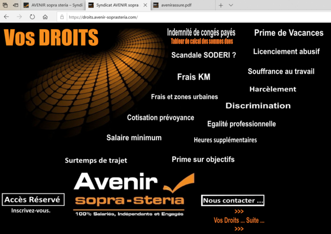 droits des salariés sopra steria © syndicat AVENIR droits des salariés sopra steria © syndicat AVENIR