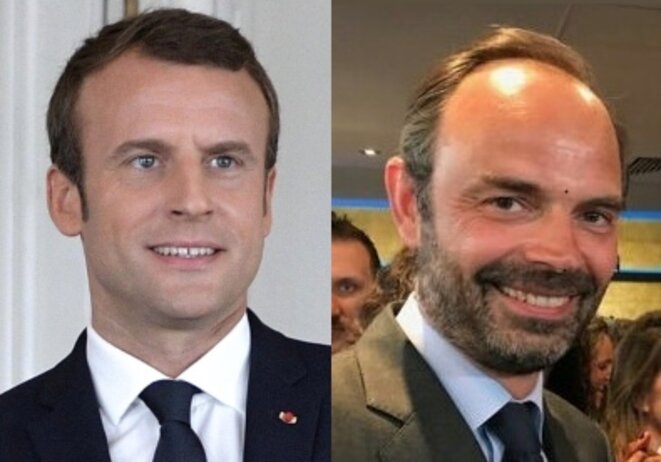 Emmanuel Macron et Édouard Philippe en 2017. © Montage personnel d'après sources Wikimedia Commons Emmanuel Macron et Édouard Philippe en 2017. © Montage personnel d'après sources Wikimedia Commons