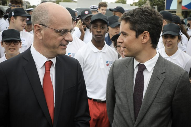 Jean-Michel Blanquer et Gabriel Attal. © Reuters Jean-Michel Blanquer et Gabriel Attal. © Reuters
