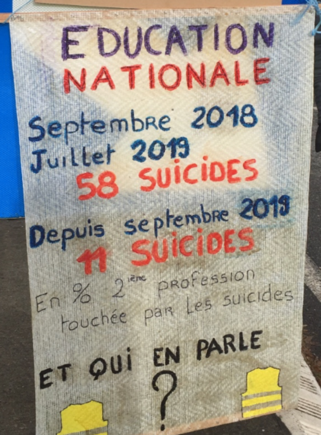 Éducation Nationale 69 suicides depuis septembre 2018 !!! © ©AB Éducation Nationale 69 suicides depuis septembre 2018 !!! © ©AB