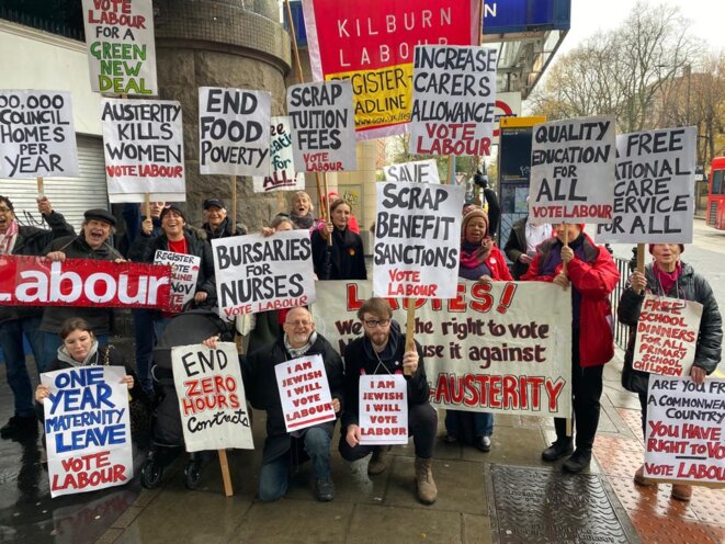 Marche locale pour Labour, quartier Kilburn, Londres