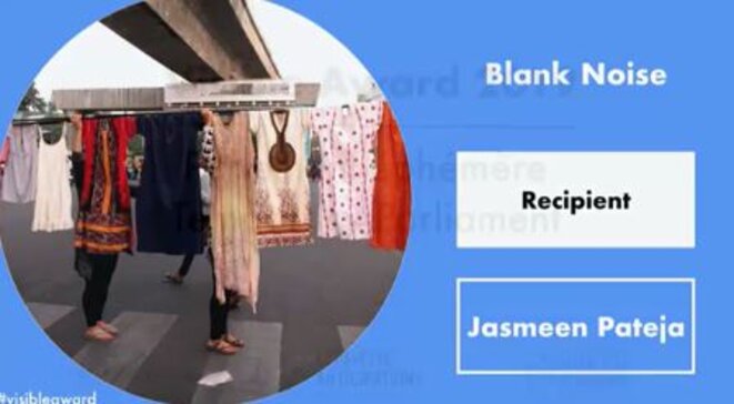 Paris, 5e édition du PARLEMENT ÉPHÉMÈRE - "VISIBLE AWARD 2019" - Lauréate : Jasmeen Patheja, projet "Blank Noise"" Paris, 5e édition du PARLEMENT ÉPHÉMÈRE - "VISIBLE AWARD 2019" - Lauréate : Jasmeen Patheja, projet "Blank Noise""