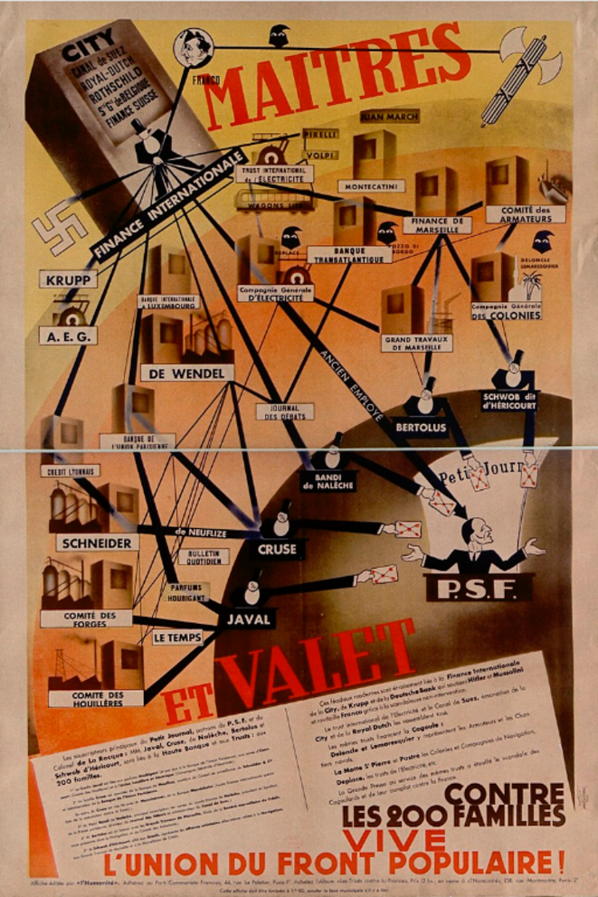 Affiche de propagande du PCF en 1936. © Wikipedia Affiche de propagande du PCF en 1936. © Wikipedia