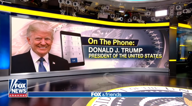 Donald Trump durante su monólogo en el programa « FOX and friends », el 22 de noviembre de 2019.