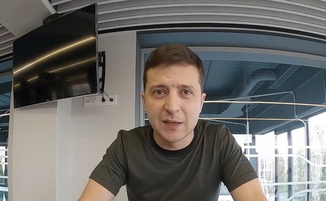 Zelensky, le 2 décembre, expliquant ses attentes depuis sa salle de sport. Zelensky, le 2 décembre, expliquant ses attentes depuis sa salle de sport.