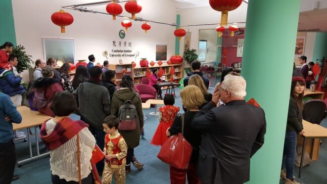 Célébration du Nouvel An chinois à l’Institut Confucius de Liverpool. Photo: Université de Liverpool. Célébration du Nouvel An chinois à l’Institut Confucius de Liverpool. Photo: Université de Liverpool.
