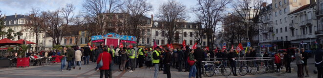 L'arrivée de la population qui s'oppose, à Tarbes, samedi 7 décembre 2019 © ©AB L'arrivée de la population qui s'oppose, à Tarbes, samedi 7 décembre 2019 © ©AB
