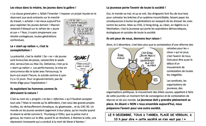 Les vieux dans la misère Les jeunes dans la galère Les vieux dans la misère Les jeunes dans la galère