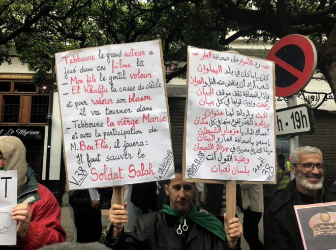 Manifestation contre la tenue d'une élection présidentielle en décembre 2019, à Alger. © Kahina Nour