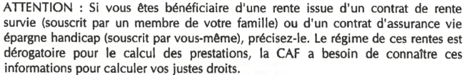 Extrait lettre CAF Extrait lettre CAF