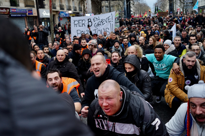Dans le cortège parisien, le 17 décembre 2019. © Rachida El Azzouzi Dans le cortège parisien, le 17 décembre 2019. © Rachida El Azzouzi