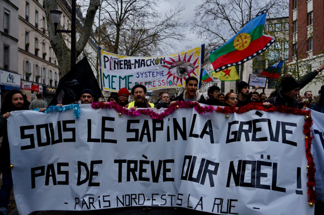 Dans le cortège parisien, le 17 décembre 2019. © Rachida El Azzouzi Dans le cortège parisien, le 17 décembre 2019. © Rachida El Azzouzi