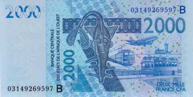 Banque Centrale des Etats d'Afrique de l'Ouest Billet de 2000 Francs CFA Banque Centrale des Etats d'Afrique de l'Ouest Billet de 2000 Francs CFA