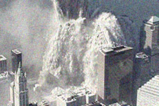 911 Twin Tower collapse. NYC police image. 911 Twin Tower collapse. NYC police image.