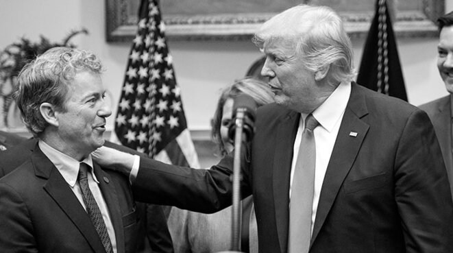Senator Rand Paul with US President Donald Trump Senator Rand Paul with US President Donald Trump
