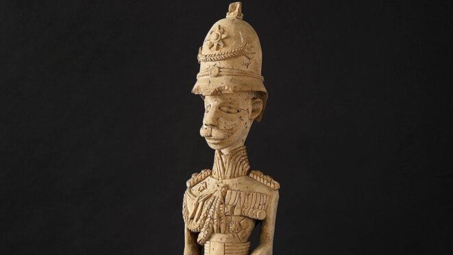 Statuette africaine d’un colon allemand. © Deutsches Historisches Museum Statuette africaine d’un colon allemand. © Deutsches Historisches Museum