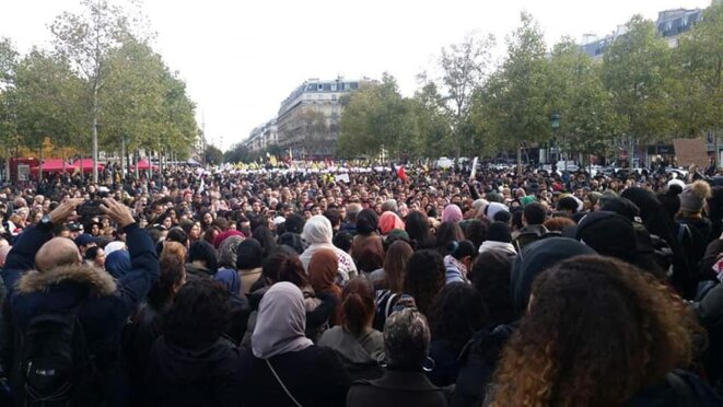 Rassemblement "fantomatique" contre l'islamophobie du 19 octobre 2019 place de la République Rassemblement "fantomatique" contre l'islamophobie du 19 octobre 2019 place de la République
