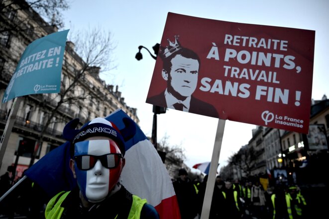Lors de la manifestation contre la réforme des retraites, le 11 jnavier 2019. © Lionel Bonaventure / AFP Lors de la manifestation contre la réforme des retraites, le 11 jnavier 2019. © Lionel Bonaventure / AFP