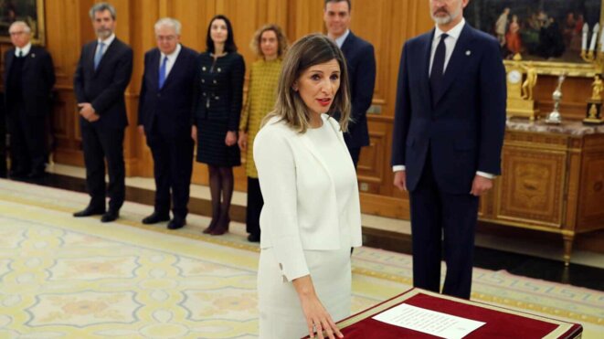 Yolanda Díaz (Galicia en Común), Ministre du Travail et de l'Économie Sociale © EFE Yolanda Díaz (Galicia en Común), Ministre du Travail et de l'Économie Sociale © EFE