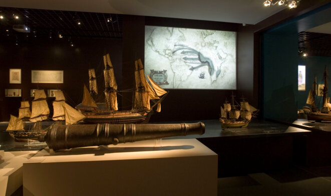 Une salle du musée d'Aquitaine consacrée au passé esclavagiste du port de Bordeaux au XVIIIe siècle. © L. Gauthier / mairie de Bordeaux Une salle du musée d'Aquitaine consacrée au passé esclavagiste du port de Bordeaux au XVIIIe siècle. © L. Gauthier / mairie de Bordeaux
