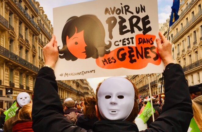 Manifestation du collectif «Marchons enfants», le 19 janvier 2020, Paris. © PP Manifestation du collectif «Marchons enfants», le 19 janvier 2020, Paris. © PP