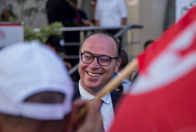 Elyes Fakhfakh pendant la campagne présidentielle 2019. © DR Elyes Fakhfakh pendant la campagne présidentielle 2019. © DR