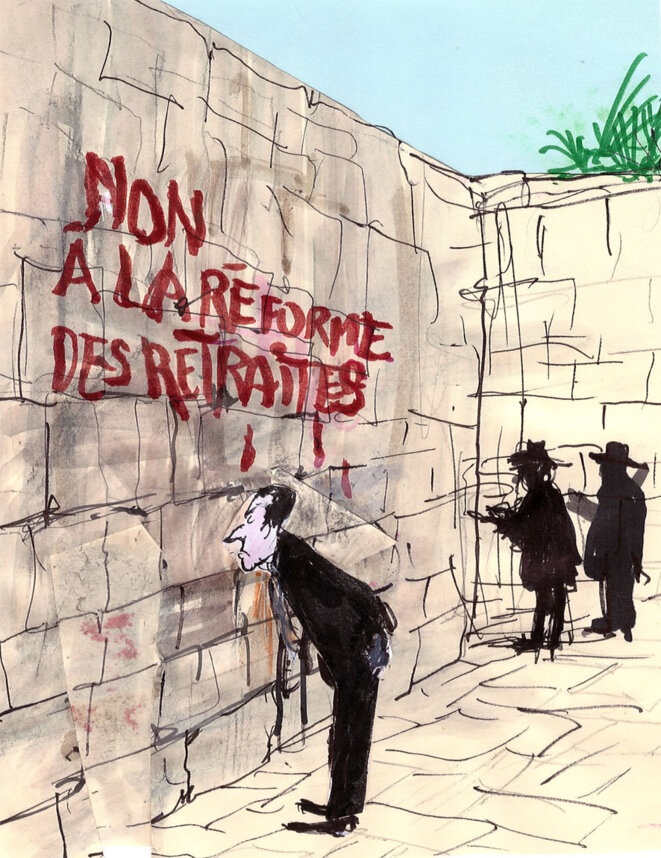 Macron au Mur des Lamentations