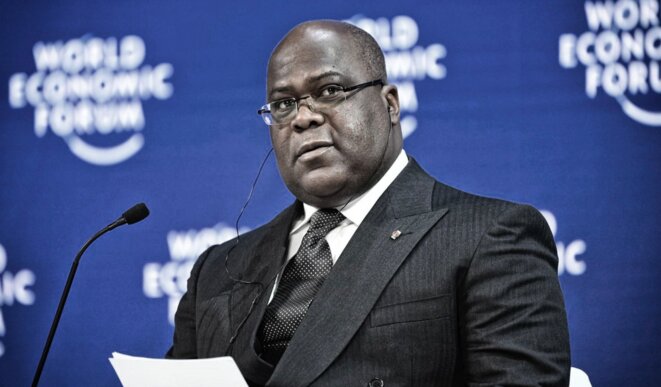 Félix Tshisekedi à Davos en janvier 2020 © Twitter - Présidence RDC Félix Tshisekedi à Davos en janvier 2020 © Twitter - Présidence RDC