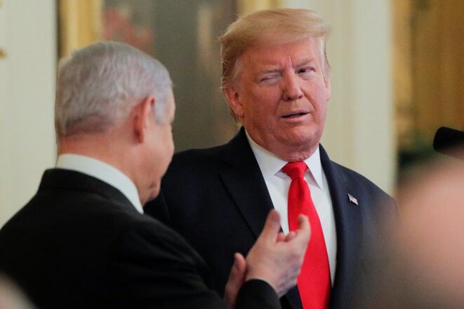 Trump et Netanyahou, à Washington, le 28 janvier 2020. © Reuters