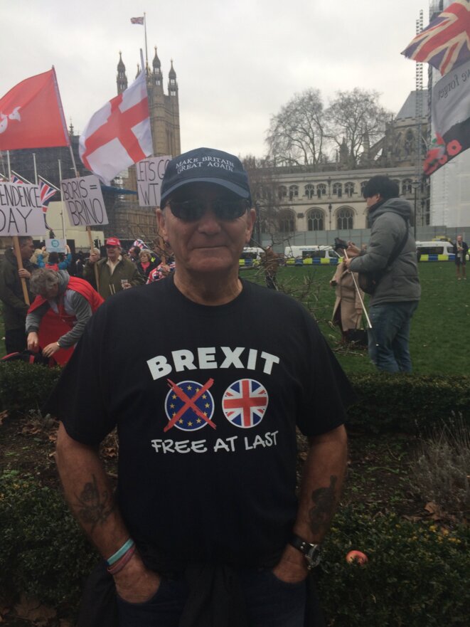 John, sur Parliament Square, vendredi 31 janvier. © JC John, sur Parliament Square, vendredi 31 janvier. © JC