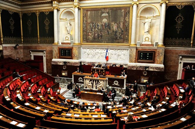 L'hémicycle du Palais-Bourbon en 2013. © Ministère de l'Enseignement supérieur et de la Recherche/Wikipedia Commons (via Flickr), lic. CC-BY-SA 2.0 L'hémicycle du Palais-Bourbon en 2013. © Ministère de l'Enseignement supérieur et de la Recherche/Wikipedia Commons (via Flickr), lic. CC-BY-SA 2.0