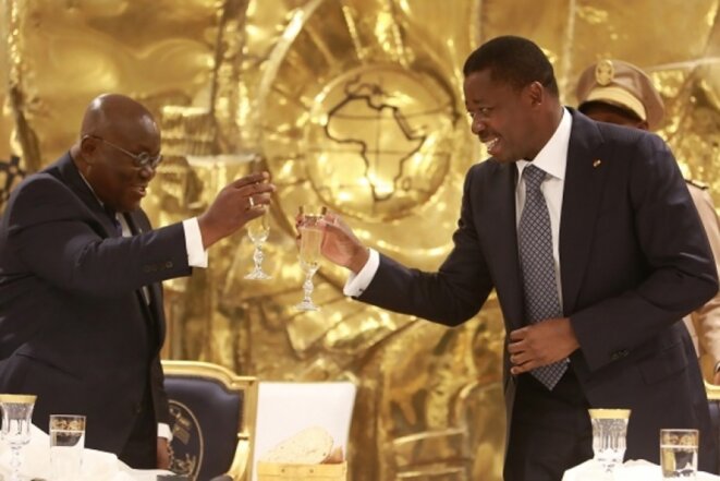 Dîner offert en l'honneur du président du Ghana Nana Akufo-Addo par Faure Gnassingbé à Lomé le 4 mai 2017 Dîner offert en l'honneur du président du Ghana Nana Akufo-Addo par Faure Gnassingbé à Lomé le 4 mai 2017