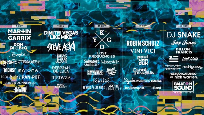 L'impressionnante deuxième partie du Line Up du Balaton Sound